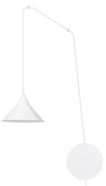 Závěsné svítidlo ABRAMO 1 – bílé, 1× E27, šířka 29 cm