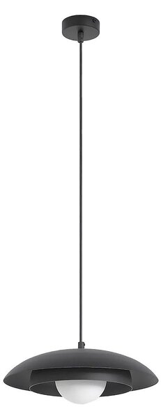 Závěsné svítidlo SKIN 1 – černé, bílé sklo, 1× G9, šířka 30 cm