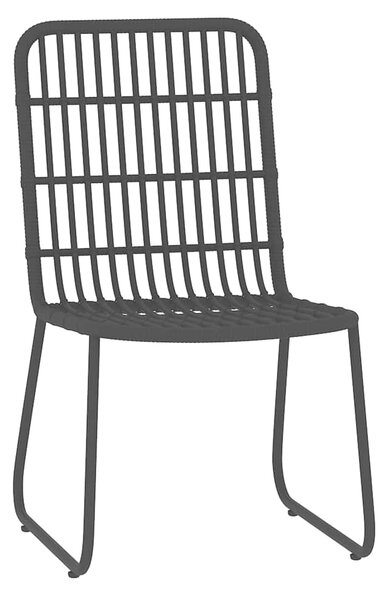 7dílný zahradní jídelní set černý 3099171