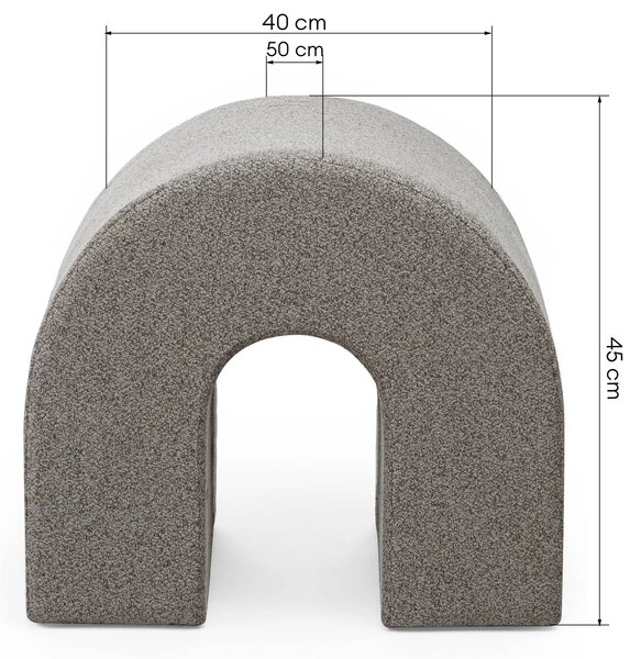 Hector Designový taburet Arc světle hnědý