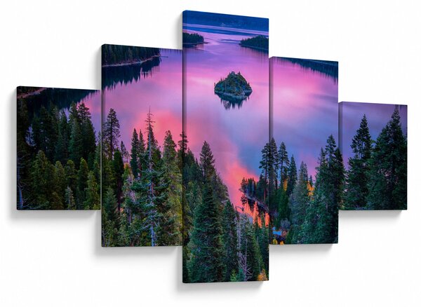 Obraz - Jezero Tahoe, Sierra Nevada, Kalifornie, USA (125x70 cm)