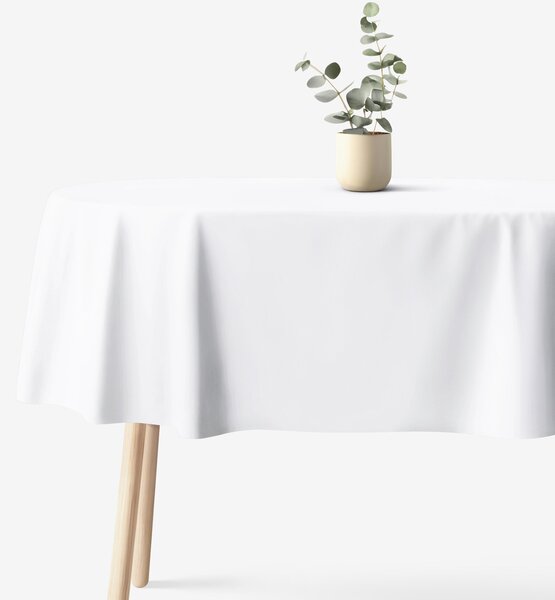 Goldea oválný ubrus 100% bavlněné plátno - bílý 140 x 180 cm