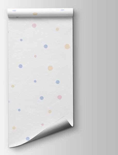 Fototapeta Bílé pozadí s pestrobarevnými tečkami, Geometrické fototapety, Populární fototapety, t00807 - Tapeko.co.cz
