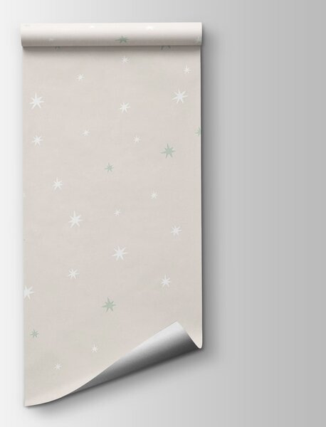 Fototapeta Bílé a zelené hvězdy na bílém pozadí, Moderní fototapety, Populární fototapety, t00808v2 - Tapeko.co.cz