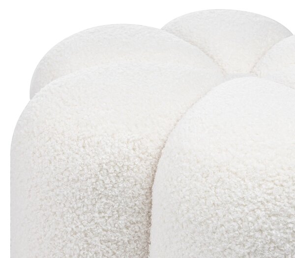 Hector Designový taburet Quad bouclé bílý