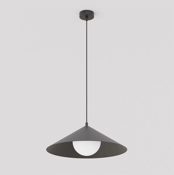 Závěsné svítidlo MONO 1M – černé, opálové sklo, 1× E14, šířka 40 cm