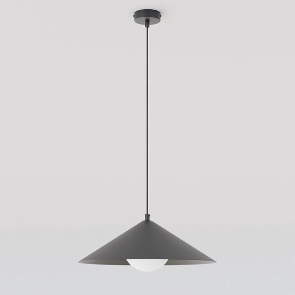 Závěsné svítidlo MONO 1M – černé, opálové sklo, 1× E14, šířka 40 cm