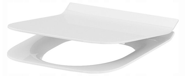 Cersanit Crea Clean On, hranatá kombi mísa včetně Slim sedátka z duroplastu, bílá, K114-022