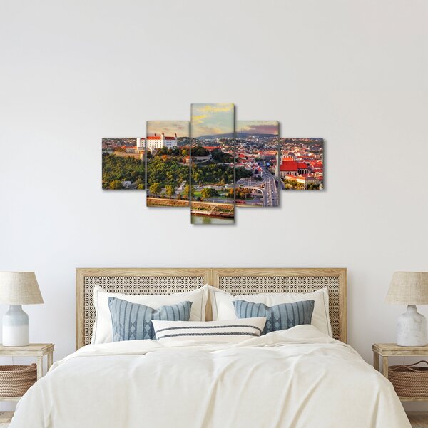 Obraz - Panorama Bratislavy, Slovensko (125x70 cm)