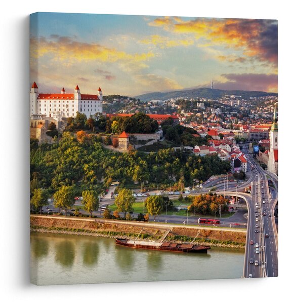 Obraz - Panorama Bratislavy, Slovensko (30x30 cm)