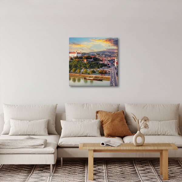 Obraz - Panorama Bratislavy, Slovensko (30x30 cm)