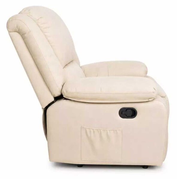 LuxuryForm DESIGN Televizní křeslo VELORA s polohováním - béžové