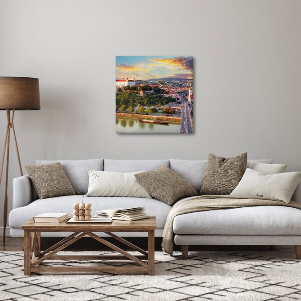 Obraz - Panorama Bratislavy, Slovensko (30x30 cm)