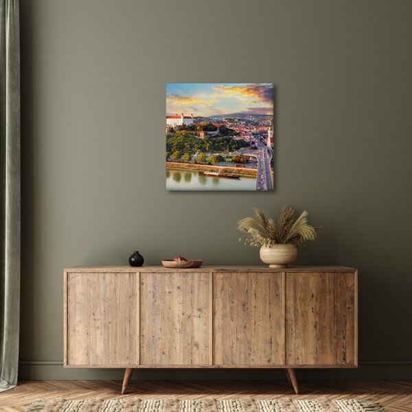 Obraz - Panorama Bratislavy, Slovensko (30x30 cm)