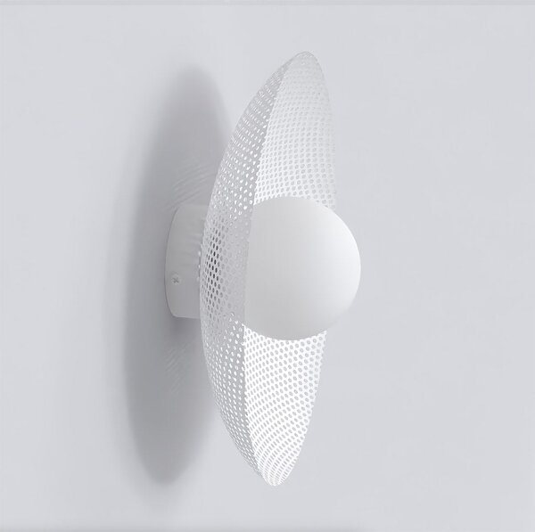 Nástěnné svítidlo VIBEZ K1 – celobílé, sklo, 1× G9, šířka 30 cm