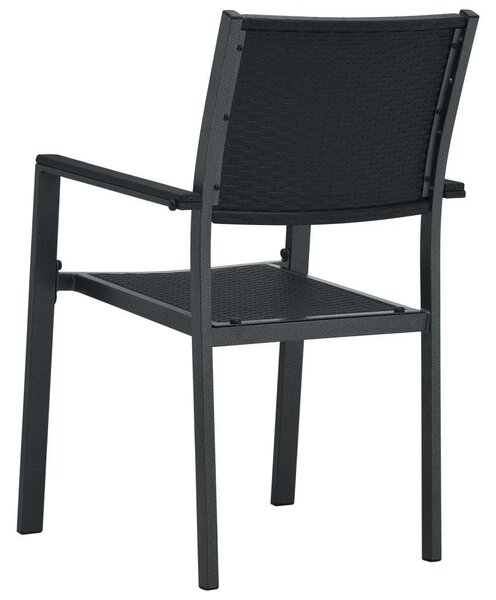 3dílný zahradní jídelní set černý 3099275