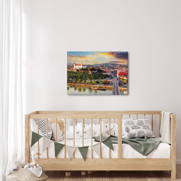 Obraz - Panorama Bratislavy, Slovensko (70x50 cm)