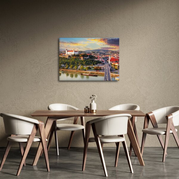 Obraz - Panorama Bratislavy, Slovensko (70x50 cm)