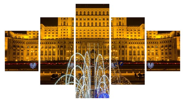 Obraz - Palác parlamentu, Bukurešť Rumunsko (125x70 cm)