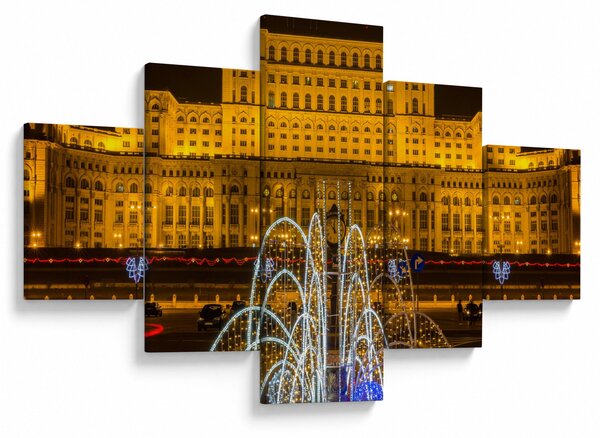 Obraz - Palác parlamentu, Bukurešť Rumunsko (125x70 cm)