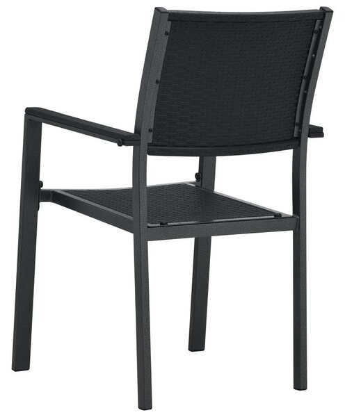 9dílný zahradní jídelní set černý 3099268