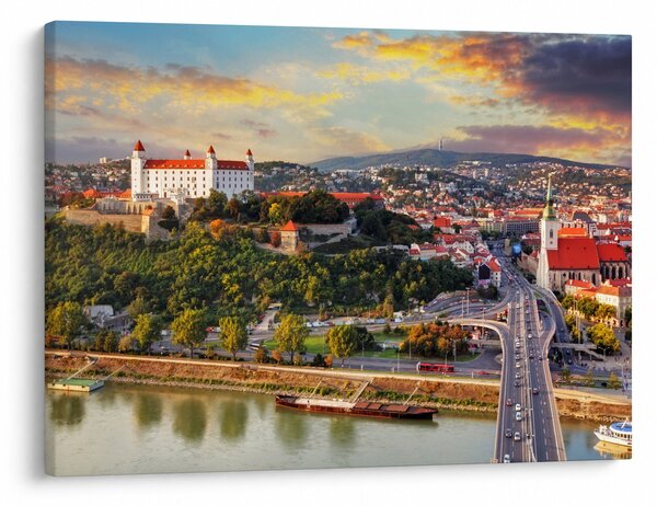 Obraz - Panorama Bratislavy, Slovensko (70x50 cm)