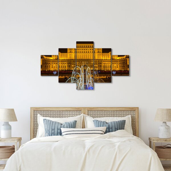 Obraz - Palác parlamentu, Bukurešť Rumunsko (125x70 cm)
