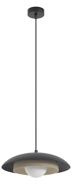Závěsné svítidlo SKIN 1 – černé / moka, bílé sklo, 1× G9, šířka 30 cm