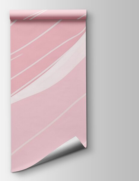 Fototapeta Růžové a bílé vlnovky, Abstraktní fototapety, Populární fototapety, w08355 - Tapeko.co.cz