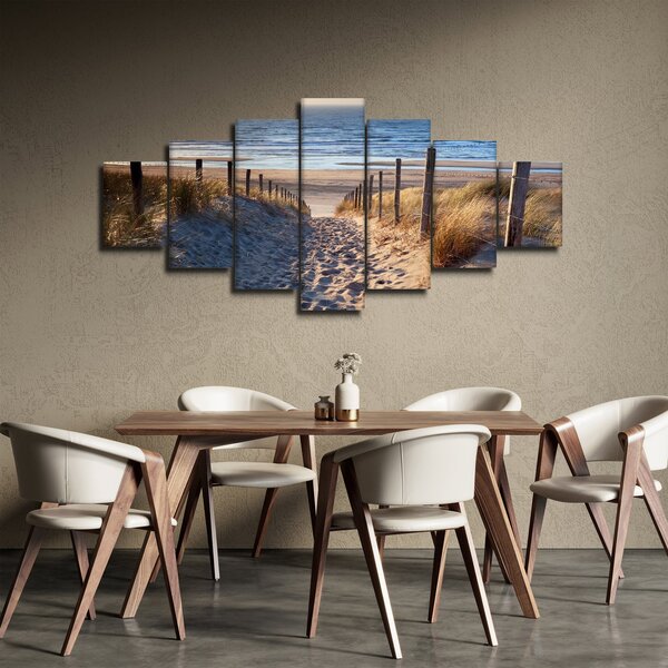Obraz - Cesta k pláži Severního moře, Nizozemsko (210x100 cm)