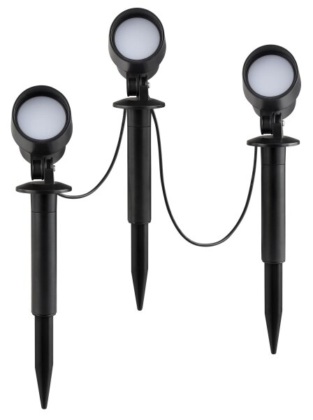 Brilliant - SADA 3x LED Venkovní lampa KAMARA LED/8,5W/230V IP44 černá