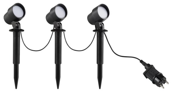 Brilliant - SADA 3x LED Venkovní lampa KAMARA LED/8,5W/230V IP44 černá