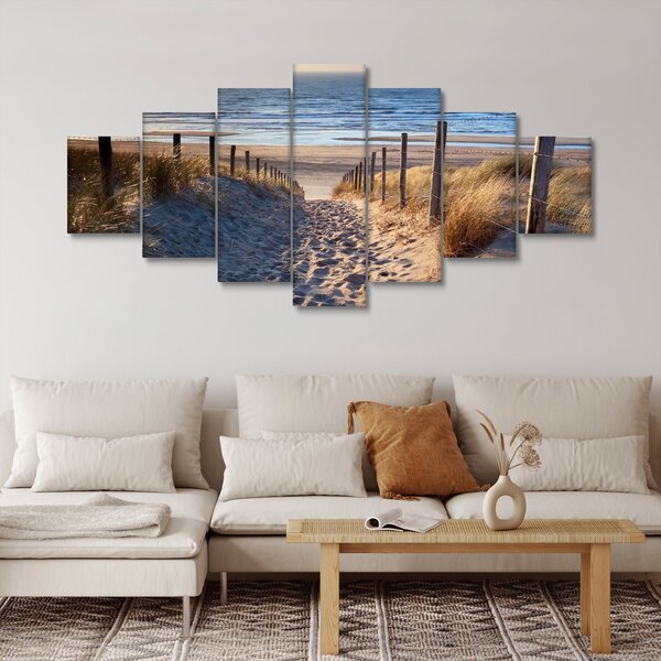 Obraz - Cesta k pláži Severního moře, Nizozemsko (210x100 cm)