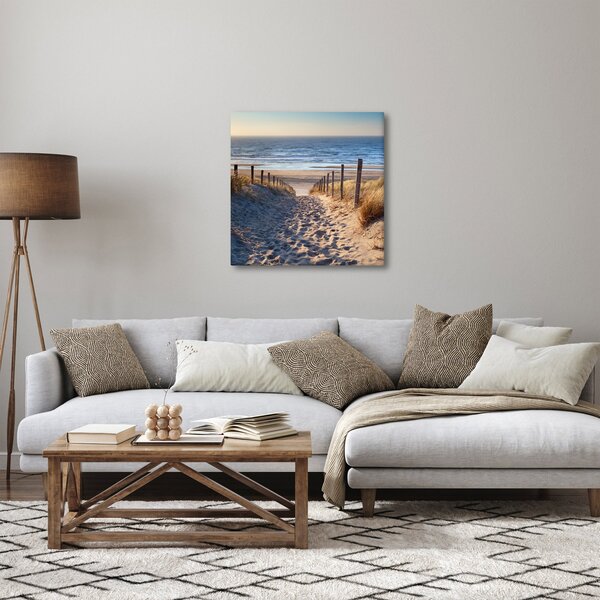 Obraz - Cesta k pláži Severního moře, Nizozemsko (30x30 cm)