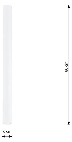 Stropní svítidlo TECNO 1XXL – bílé, 1× GU10, šířka 6 cm