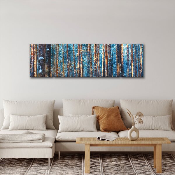 Obraz - Zimní les (170x50 cm)