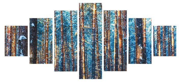 Obraz - Zimní les (210x100 cm)