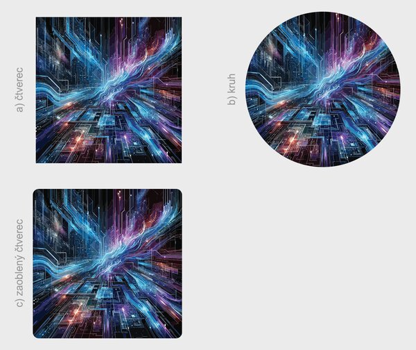 Digitální abstrakce textilní přelepitelná samolepka na zeď šíře 45 cm