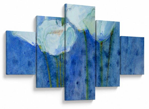 Obraz - Bílé tulipány (125x70 cm)