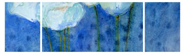 Obraz - Bílé tulipány (170x50 cm)