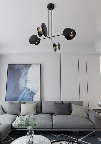 Závěsné svítidlo IDEA 4 – černé, 4× E27, šířka 96 cm