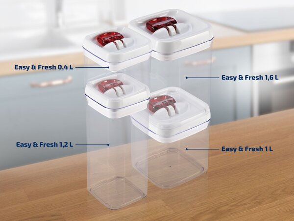 Leifheit Fresh&Easy úložný box 9.9x9.9x10.3 cm průhledná-bílá 31207