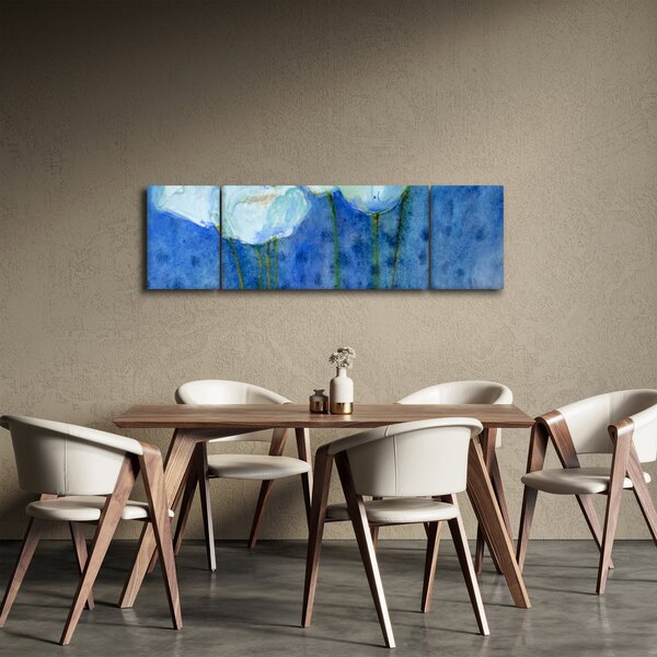 Obraz - Bílé tulipány (170x50 cm)