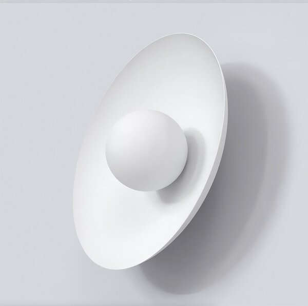 Nástěnné svítidlo INSPO K1 – celobílé, sklo, 1× G9, šířka 30 cm