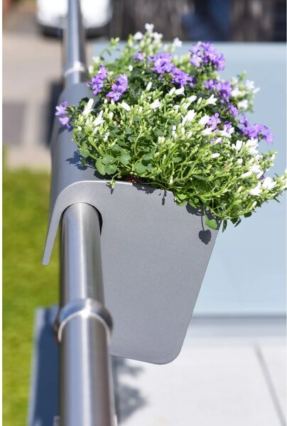 Balkonový truhlík BALKONA CLASSICO, plast, šířka 50 cm, antracit