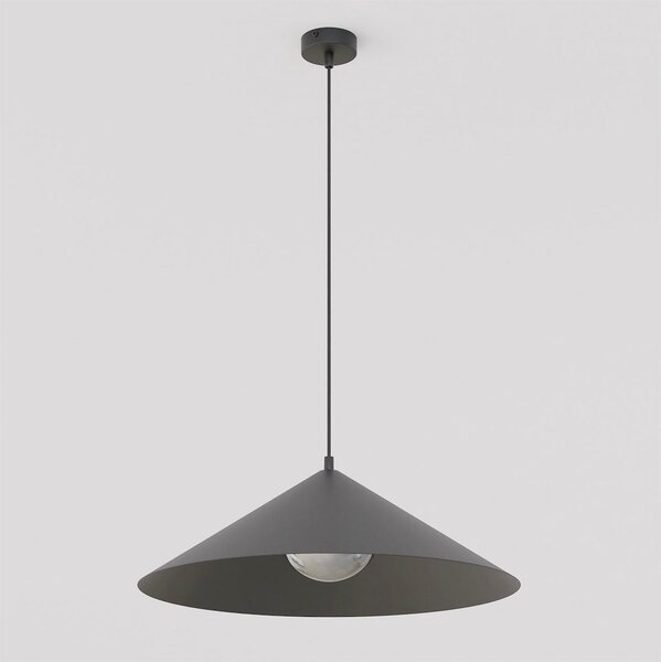 Závěsné svítidlo MONO 1L – černé, grafitové sklo, 1× E14, šířka 50 cm