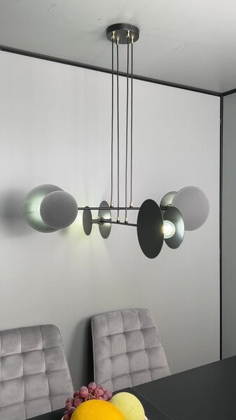 Závěsné svítidlo IDEA 4 – černé, 4× E27, šířka 96 cm