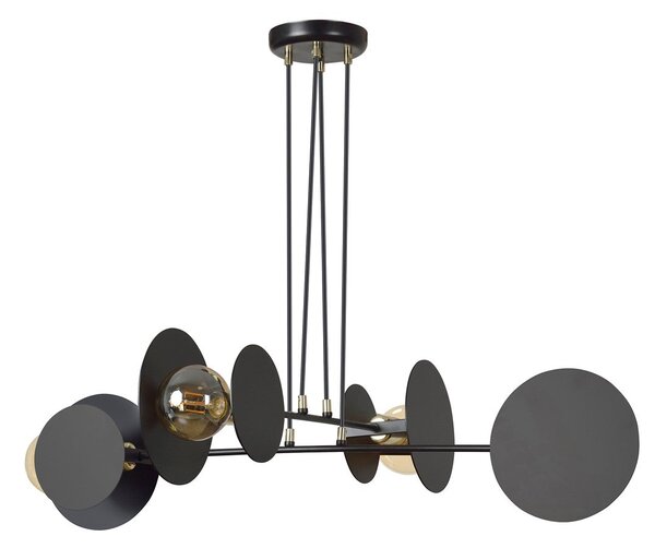 Závěsné svítidlo IDEA 4 – černé, 4× E27, šířka 96 cm