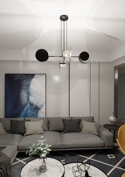 Závěsné svítidlo IDEA 4 – černé, 4× E27, šířka 96 cm