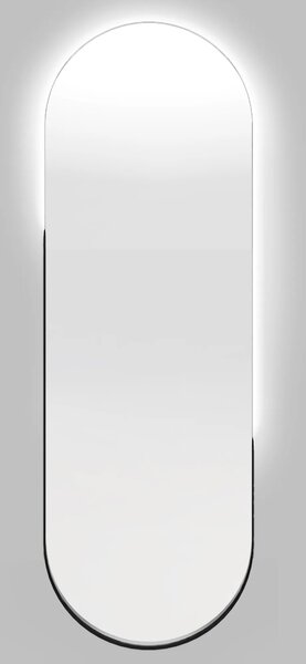 Hector Nástěnné zrcadlo s LED osvětlením Brio 40x105 cm černé